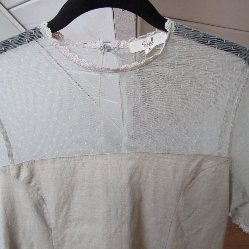 Easel Los Angeles Wendy Dot Mesh Dress Women's M - Picture 7 of 13